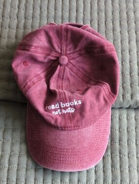 Read Books Not Hats Embroidered Red Baseball Cap